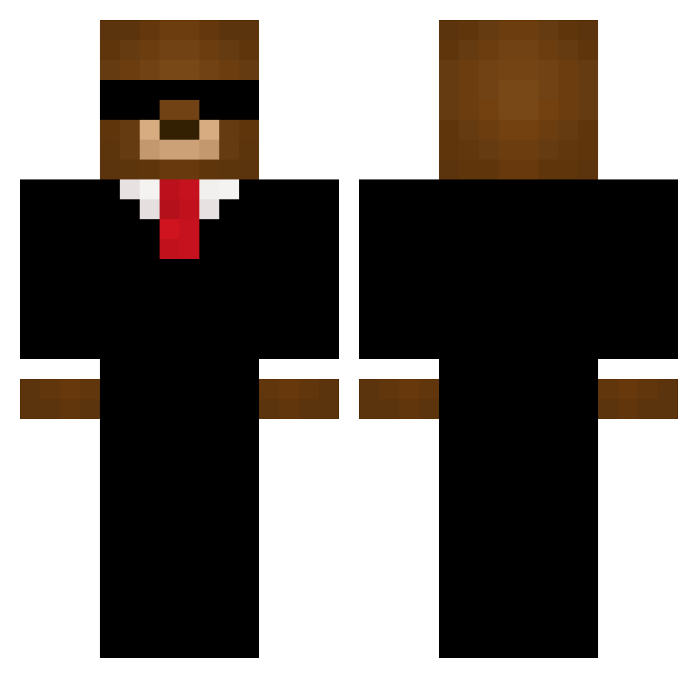 st_xr Minecraft skin, front and back view