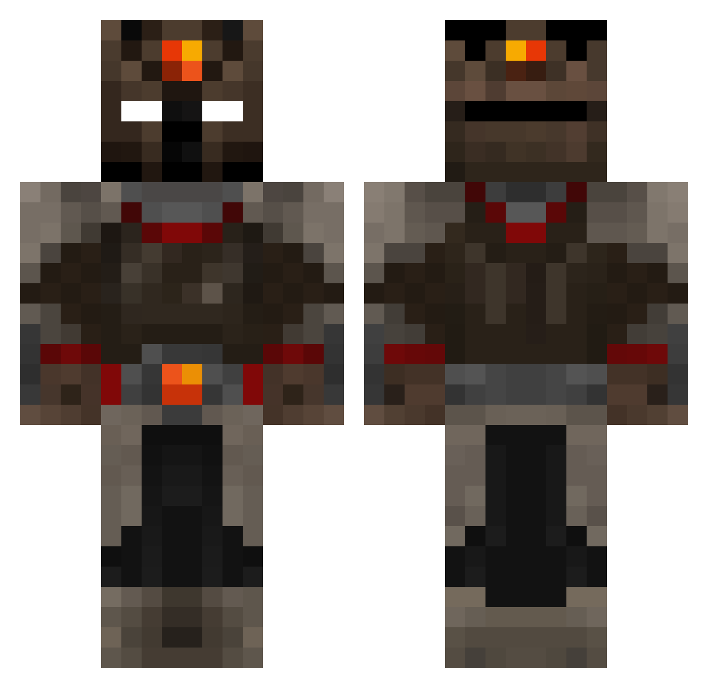 N4CH0By08 Minecraft skin, front and back view