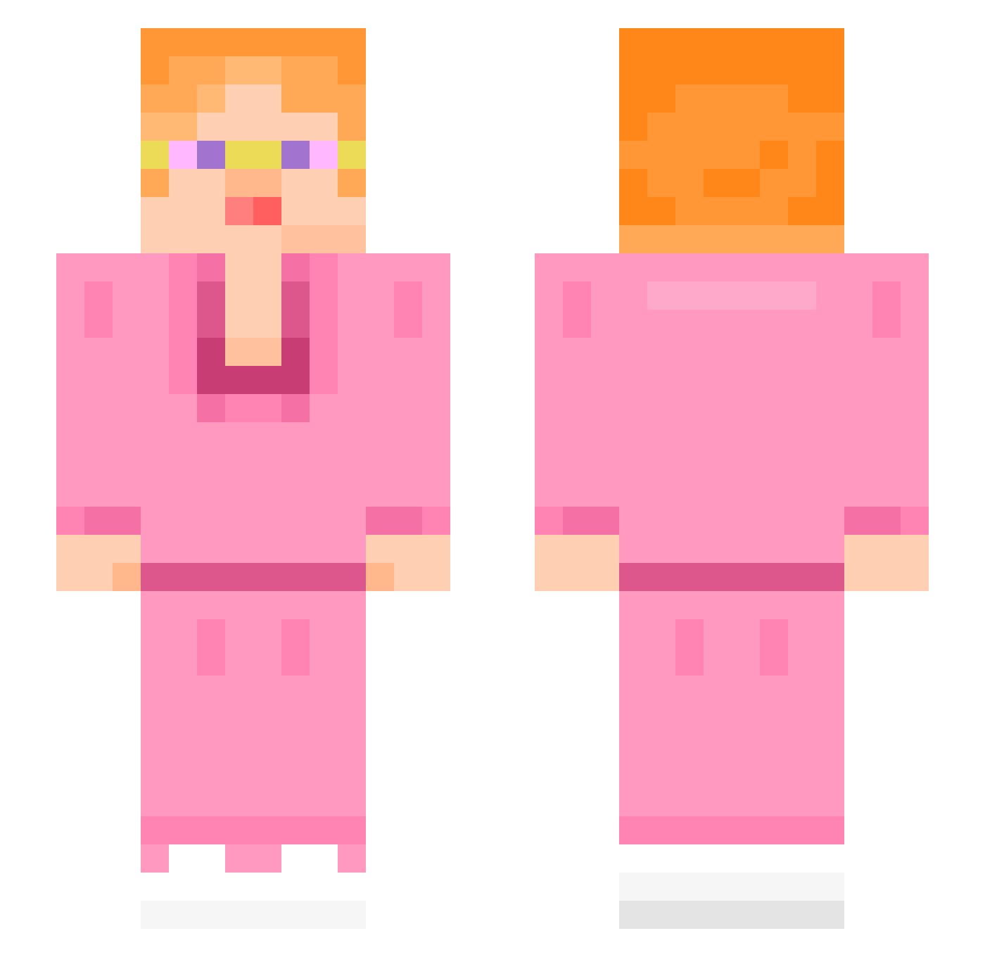 _angel_rose_ Minecraft skin, front and back view