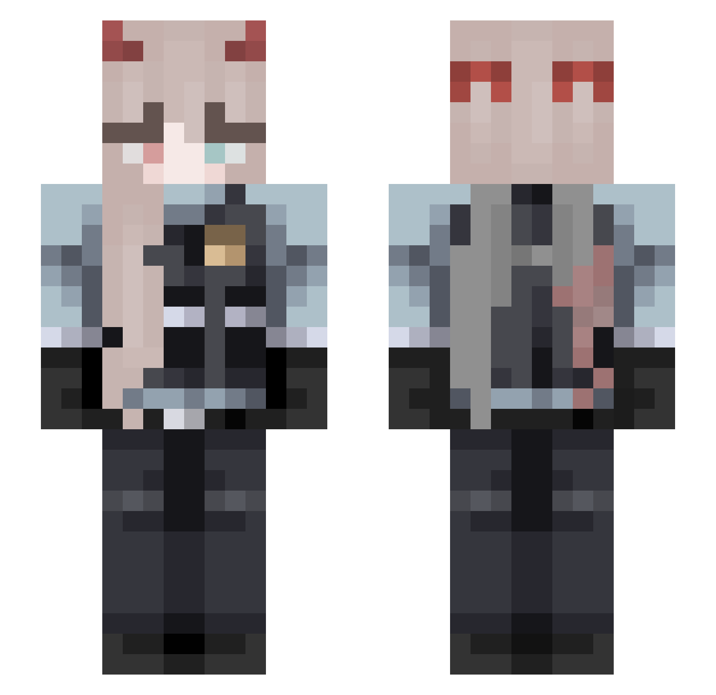 Strawberry_Rin Minecraft skin, front and back view