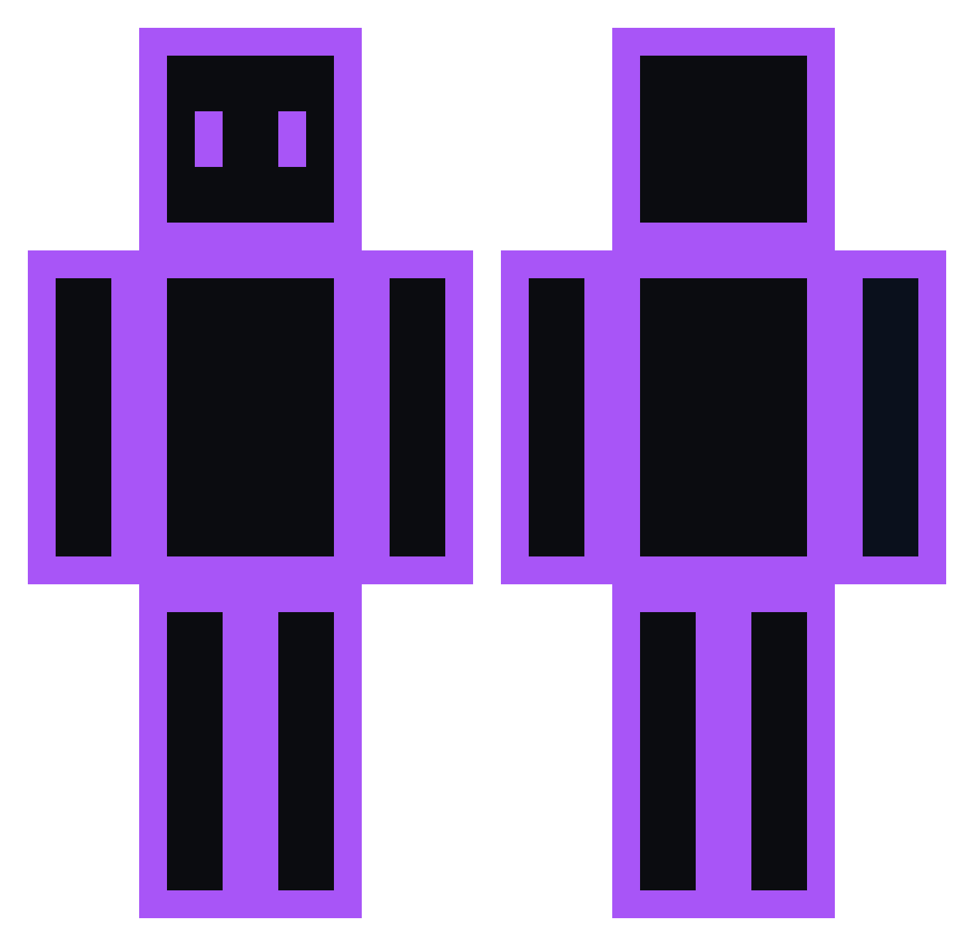 Liloishere10i5 Minecraft skin, front and back view