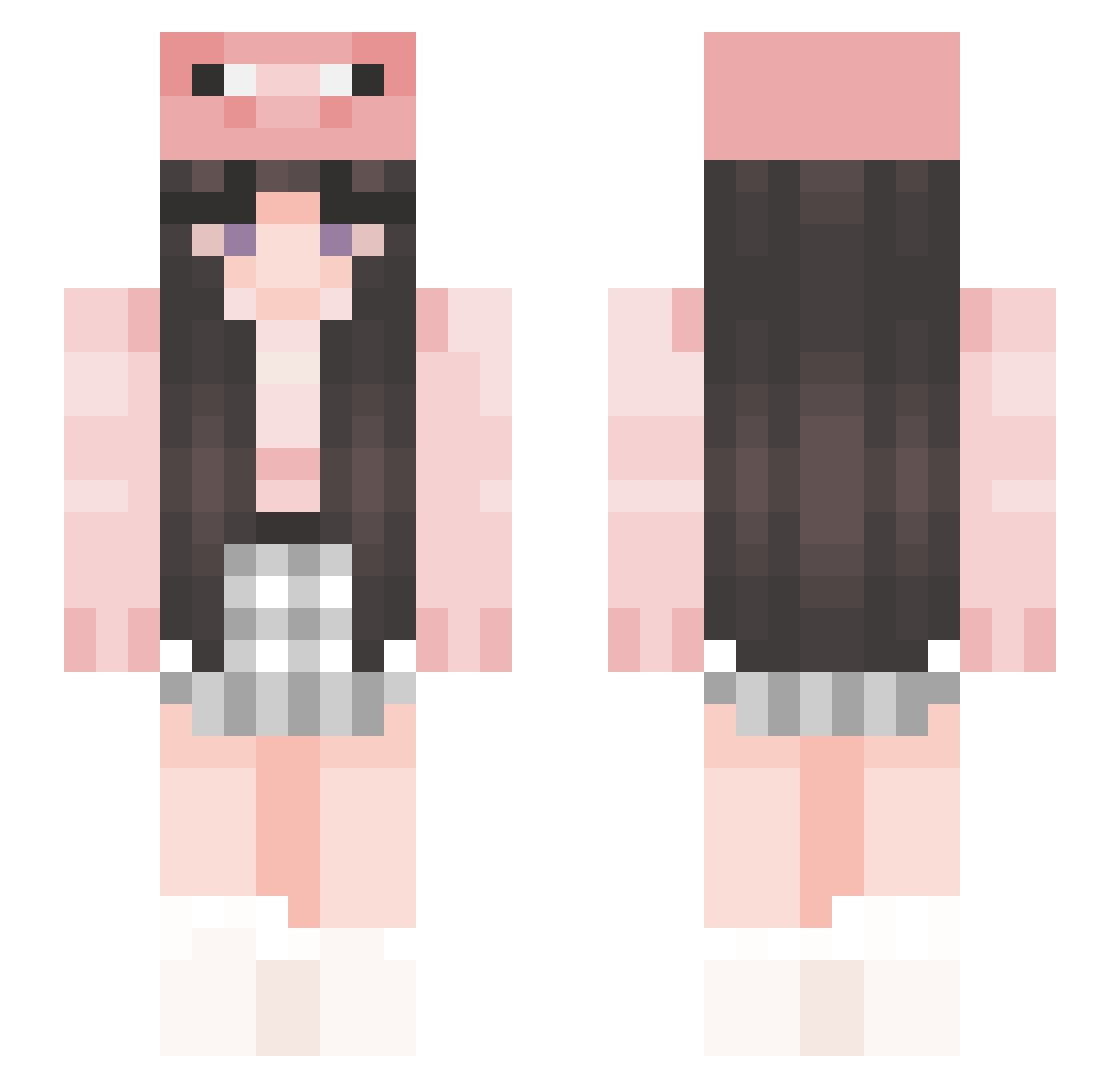 tsurie Minecraft skin, front and back view