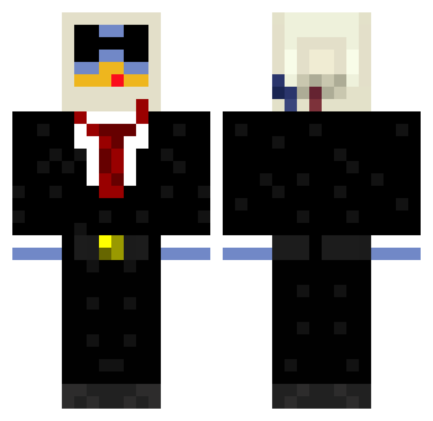yztg666 Minecraft skin, front and back view