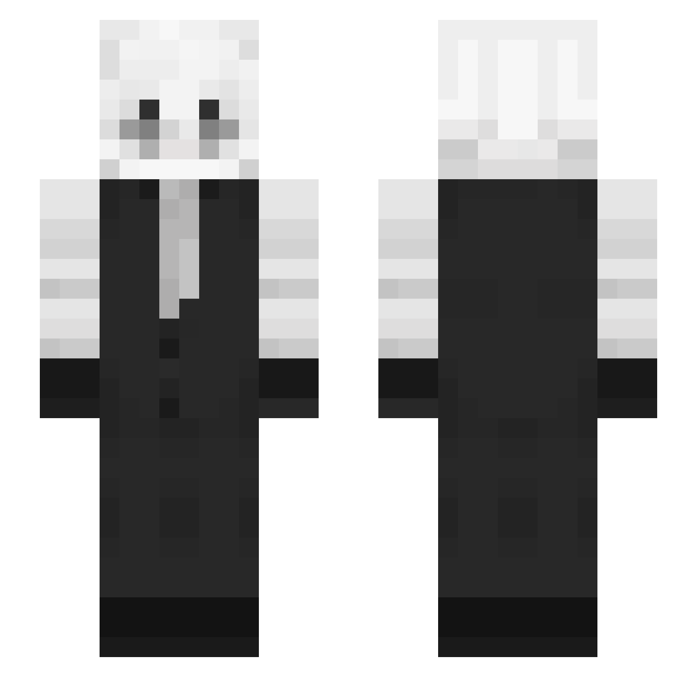 sevensevn Minecraft skin, front and back view