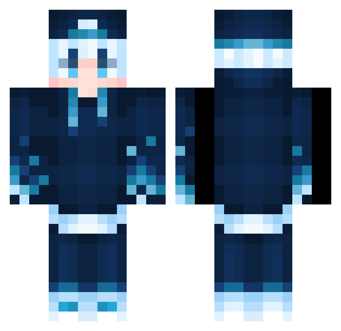 Rex_Albinos Minecraft skin, front and back view