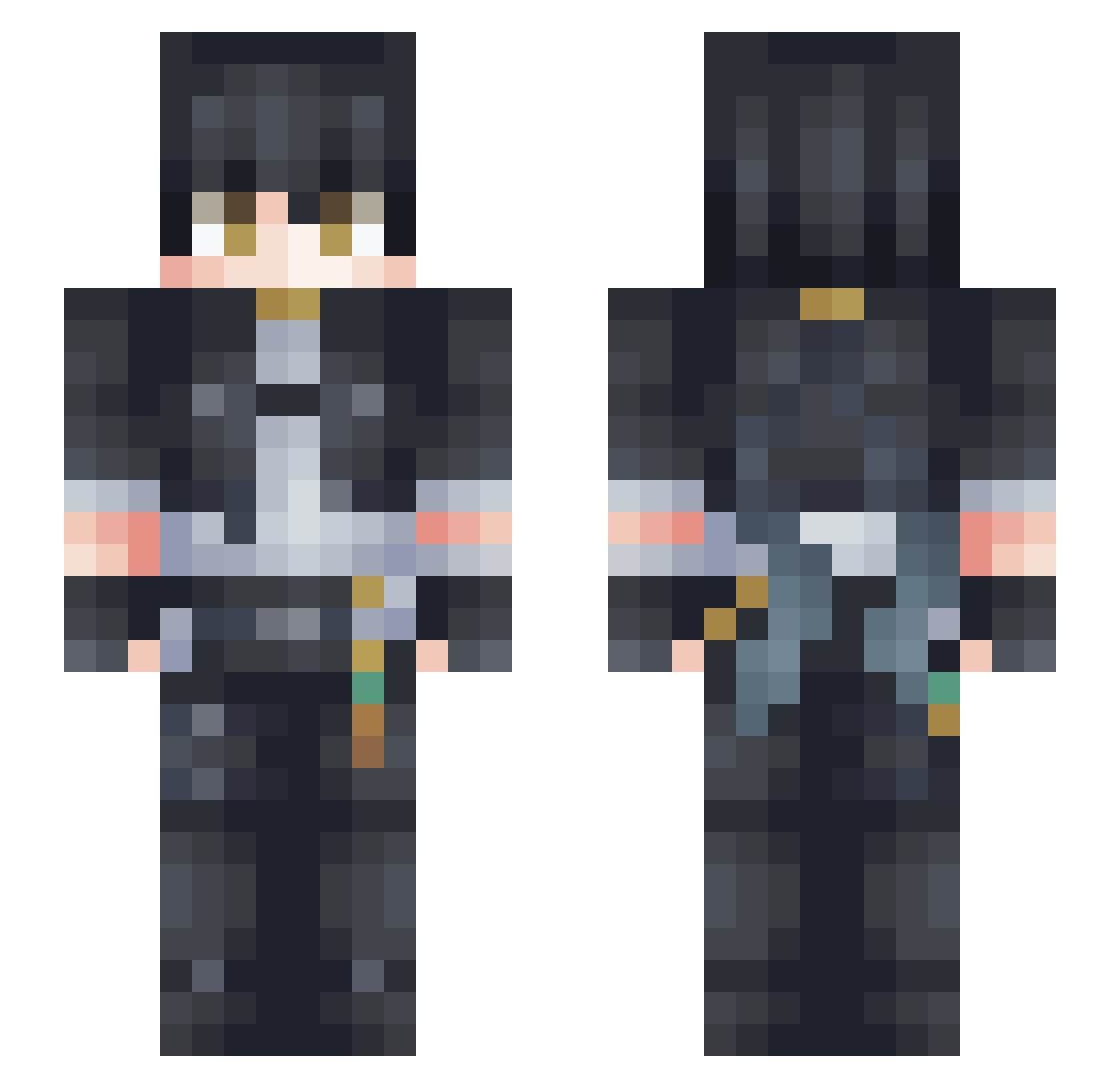 JiDomg Minecraft skin, front and back view