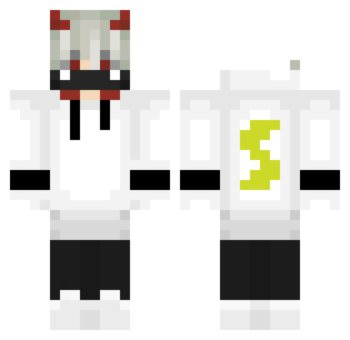 Shrek_Akatsuki Minecraft skin, front and back view