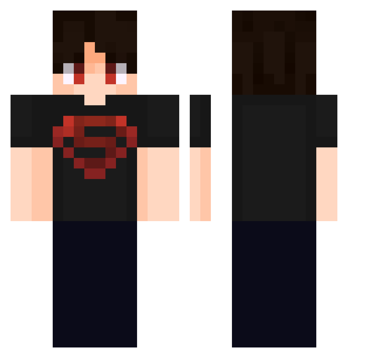 AbiaN2011 Minecraft skin, front and back view