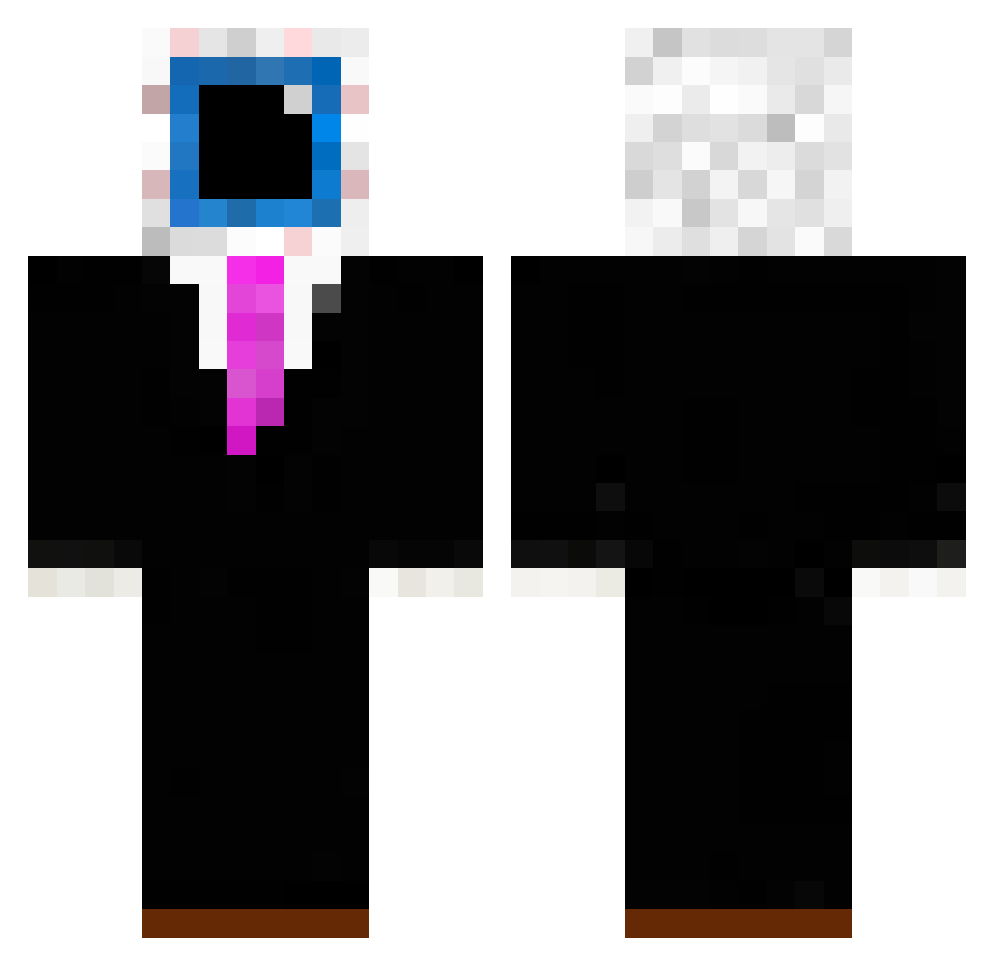 Linas1008 Minecraft skin, front and back view