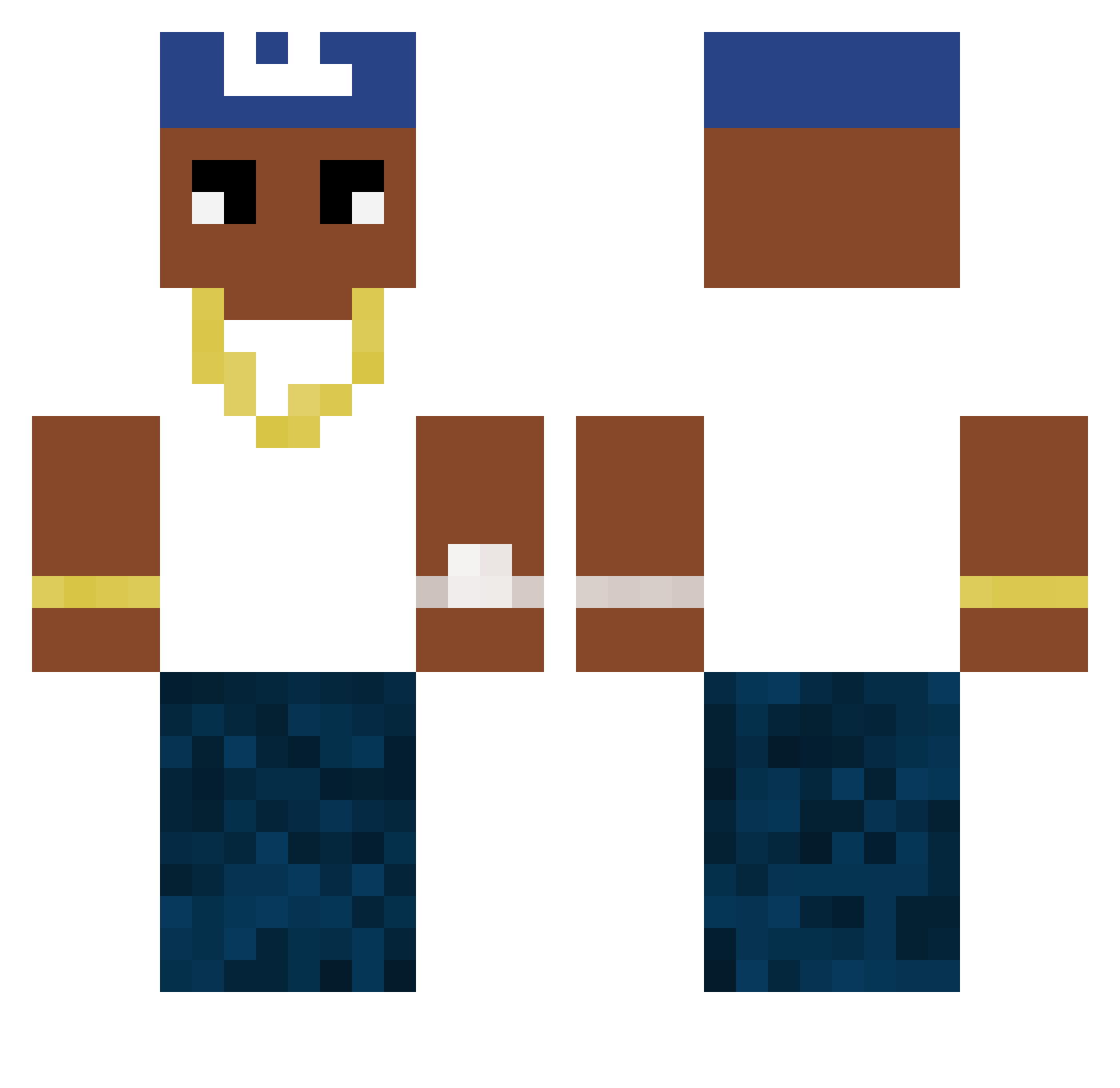 DitIsIK Minecraft skin, front and back view