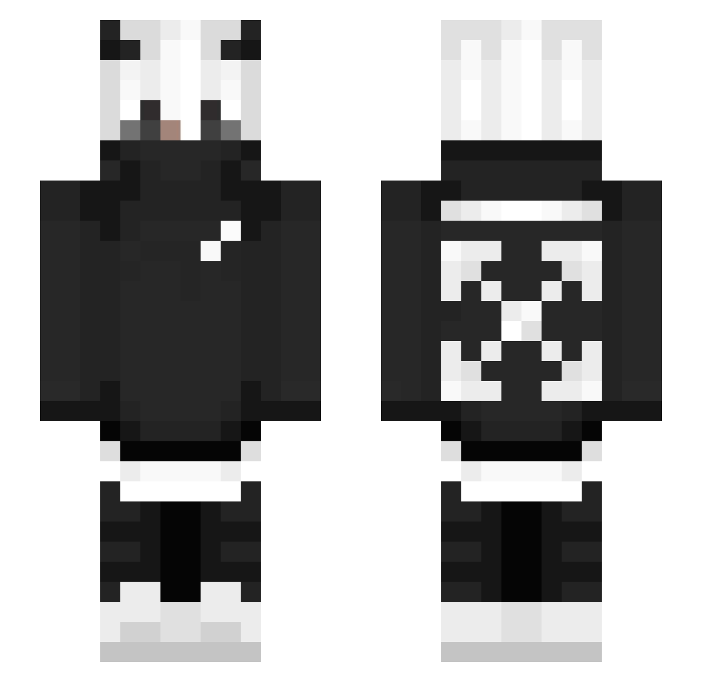 _AYM Minecraft skin, front and back view
