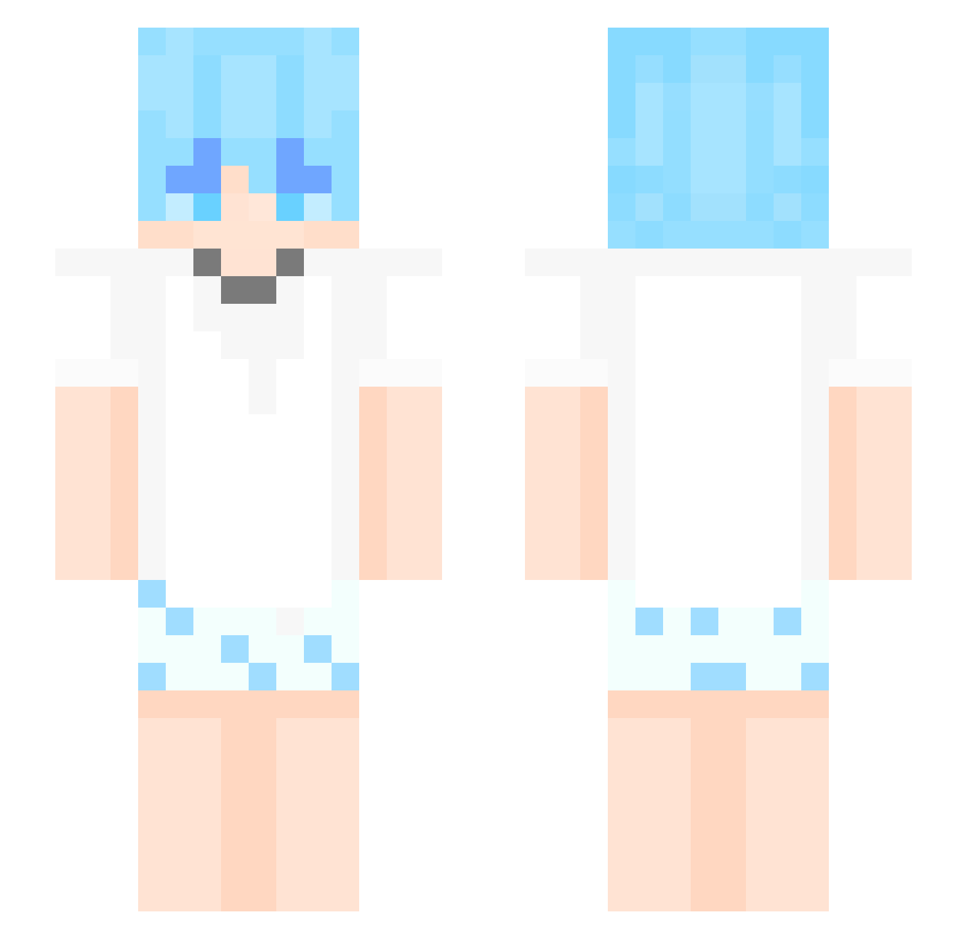 GTi1Xx Minecraft skin, front and back view