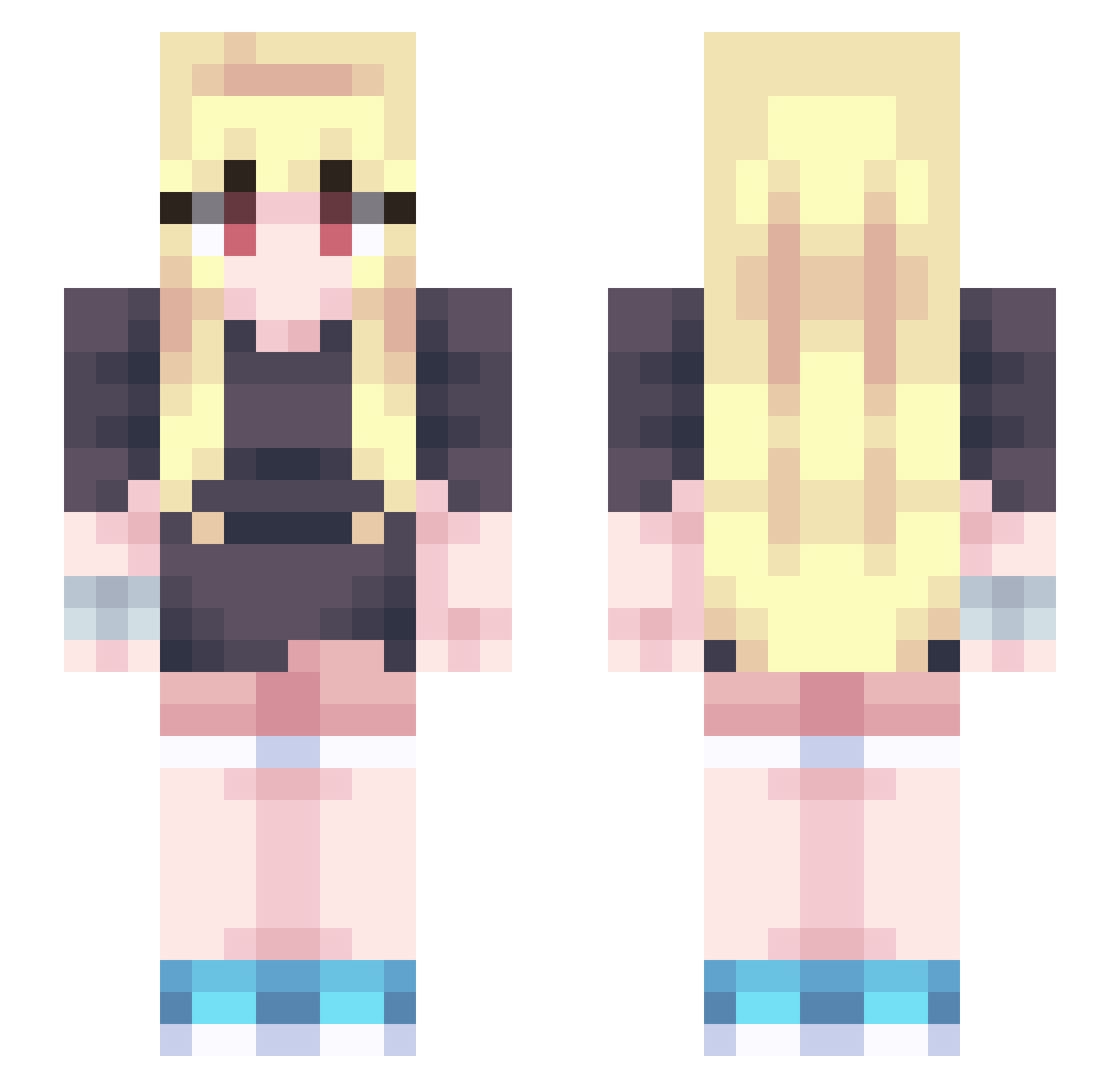 straubri07 Minecraft skin, front and back view