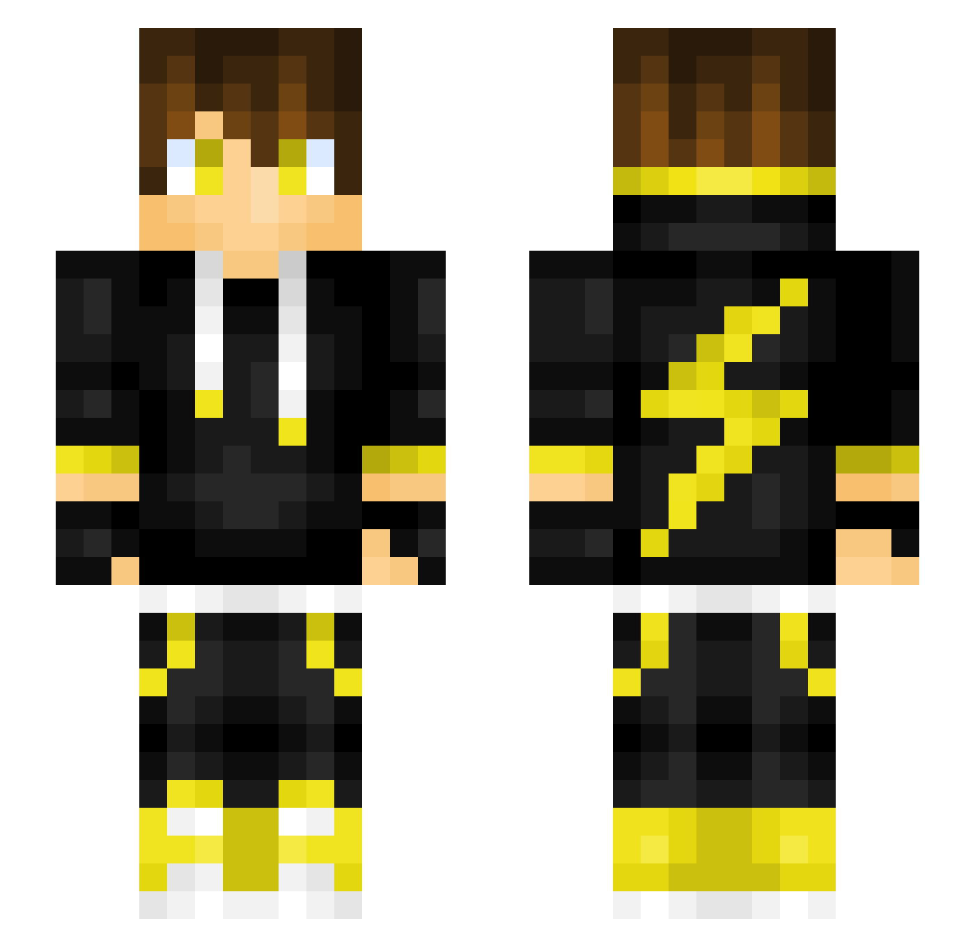 Splashing_Parrot Minecraft skin, front and back view