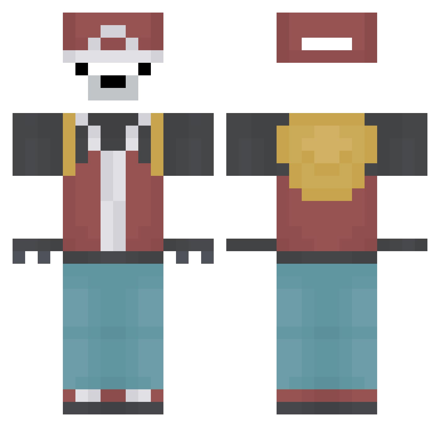 chrustek__ Minecraft skin, front and back view
