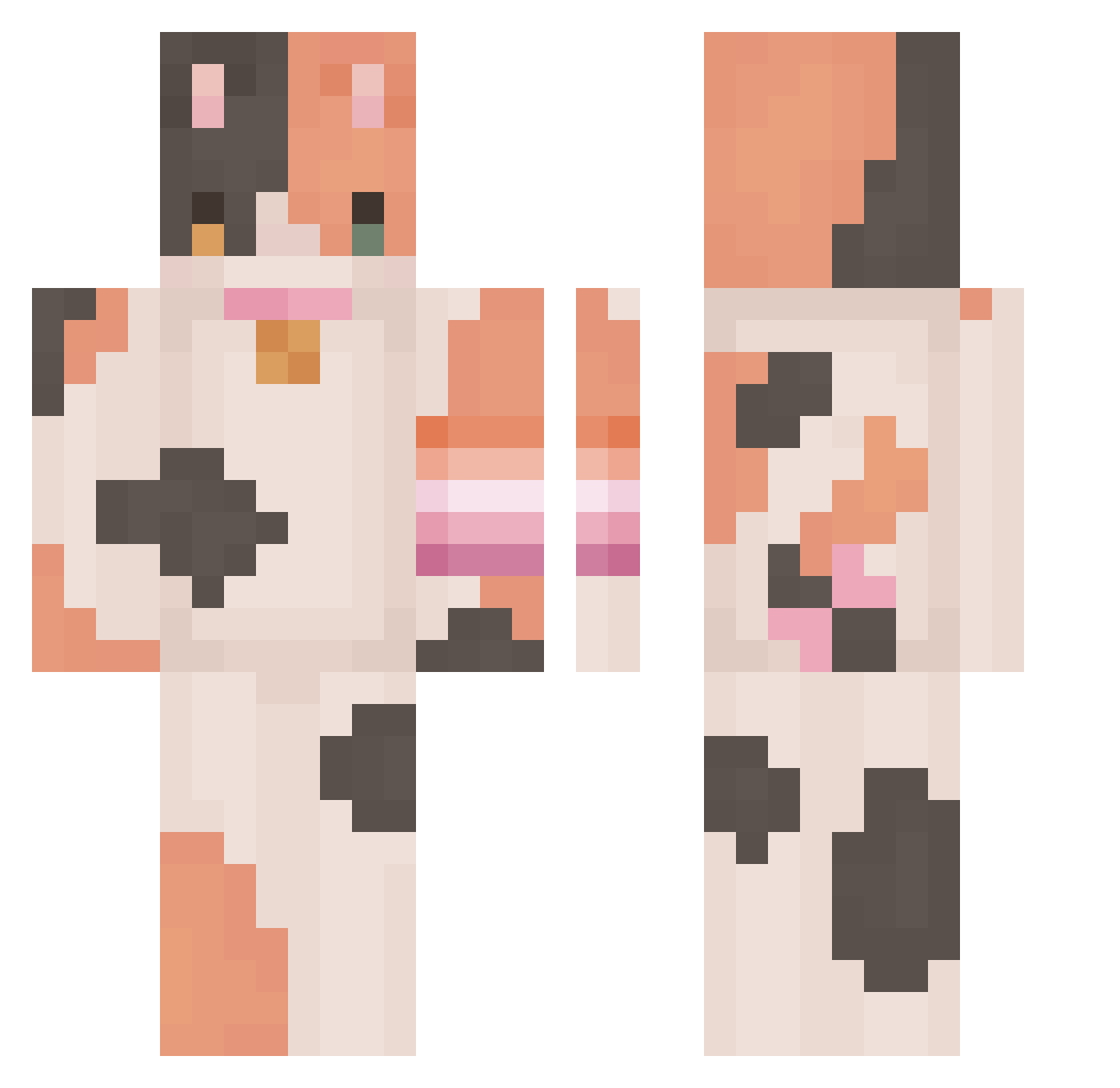 kirit001 Minecraft skin, front and back view