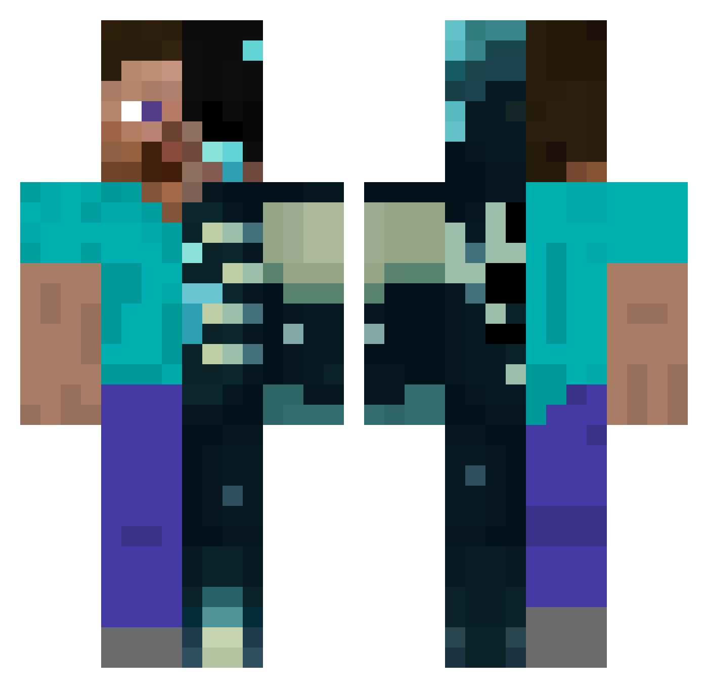 ger_i12 Minecraft skin, front and back view
