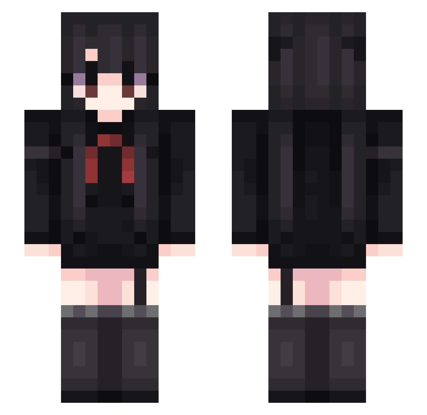 030LDA Minecraft skin, front and back view