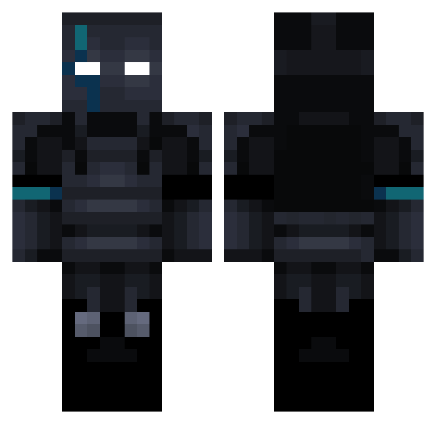 cnzre Minecraft skin, front and back view