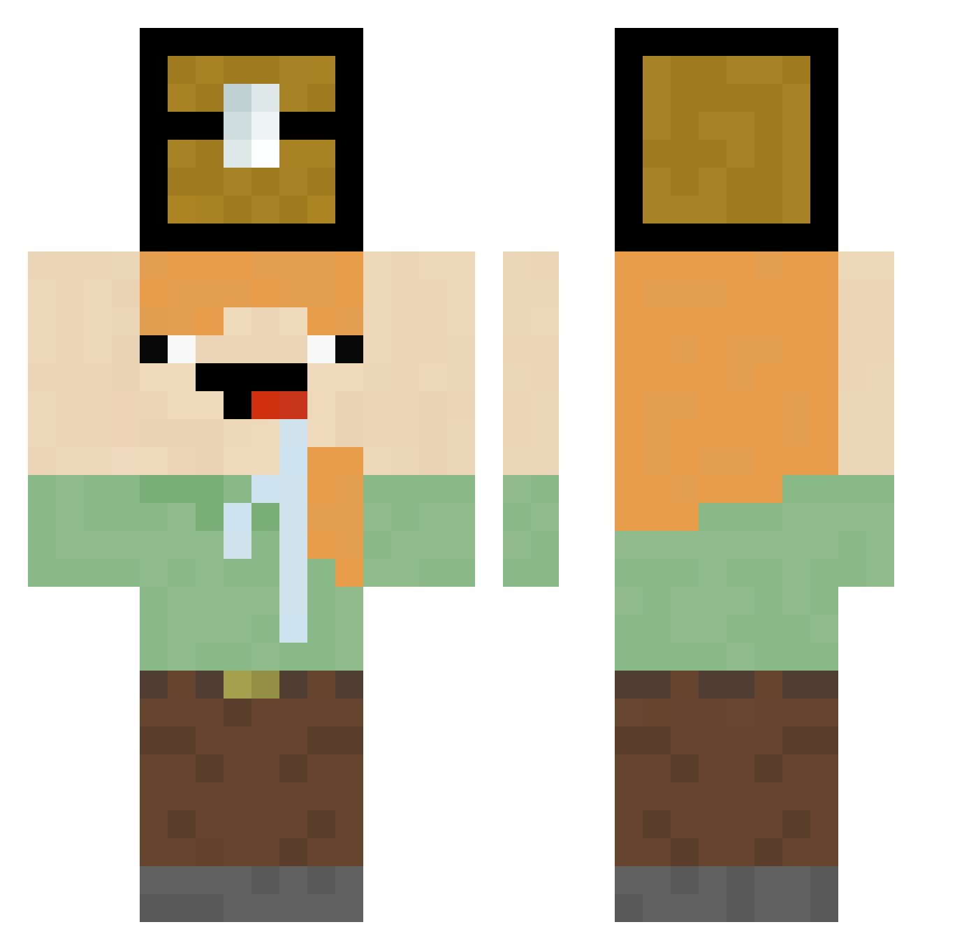Hamex_ Minecraft skin, front and back view