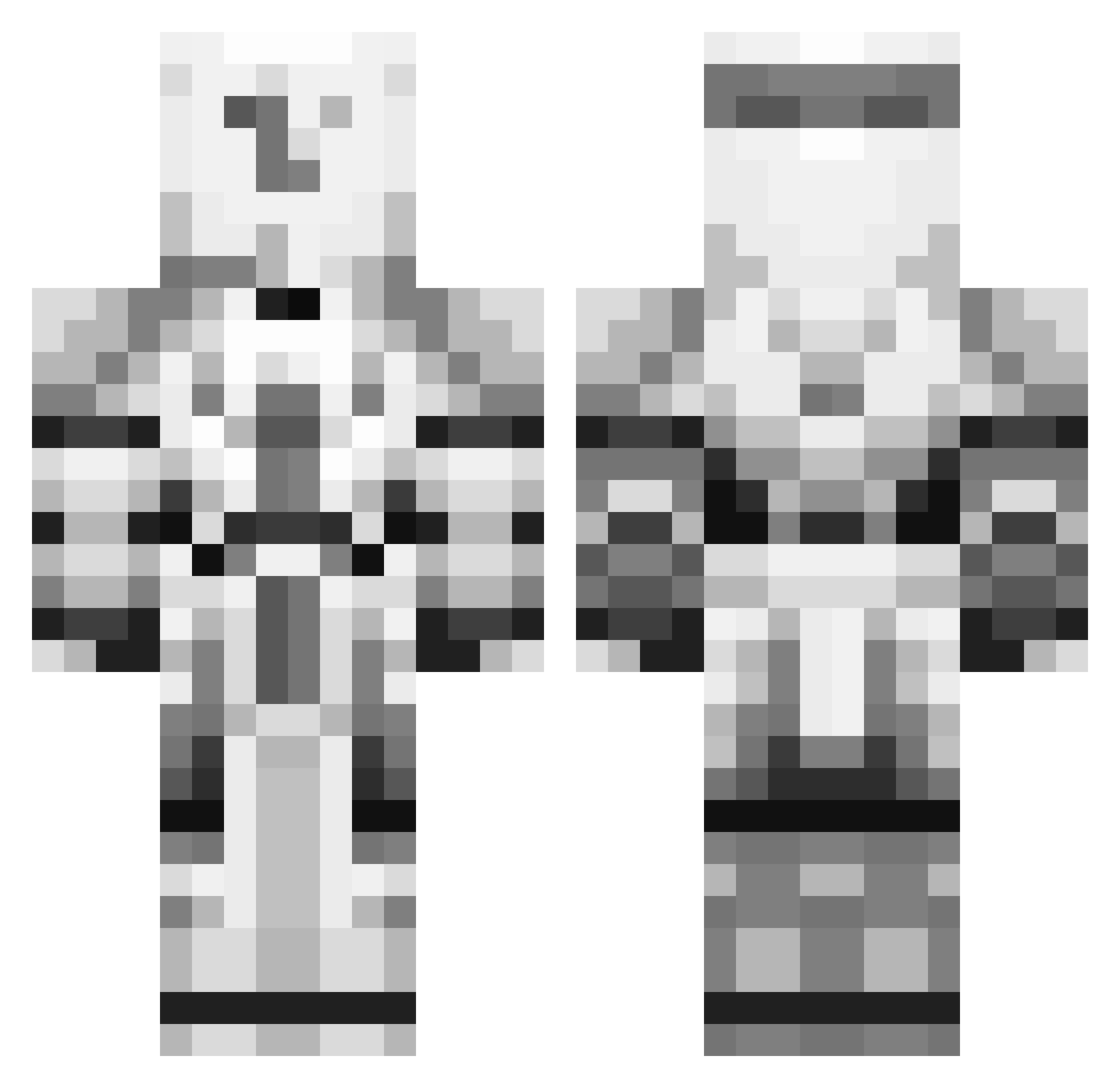 WobbleSponge Minecraft skin, front and back view