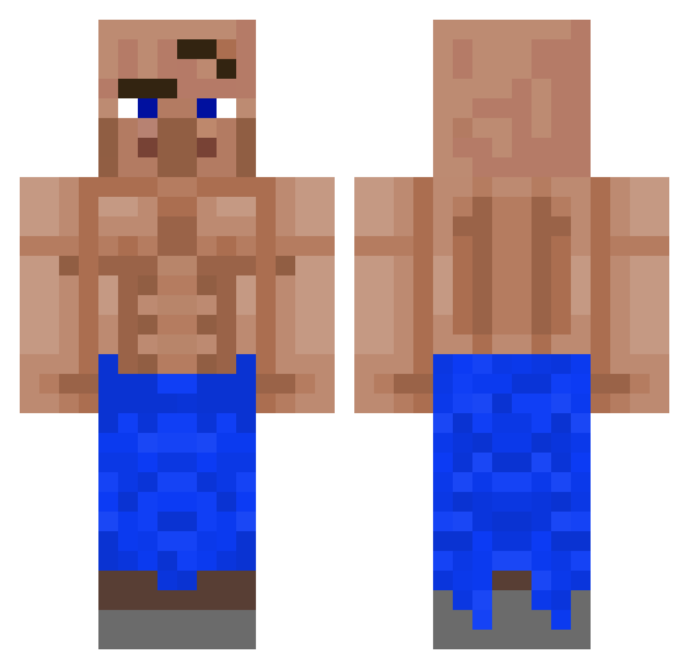 Sazuno Minecraft skin, front and back view