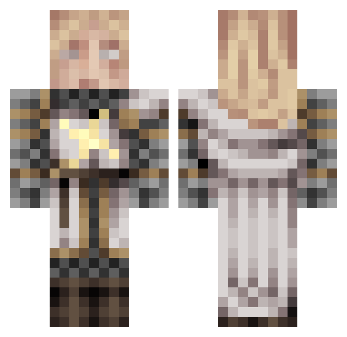 erictafoya11 Minecraft skin, front and back view