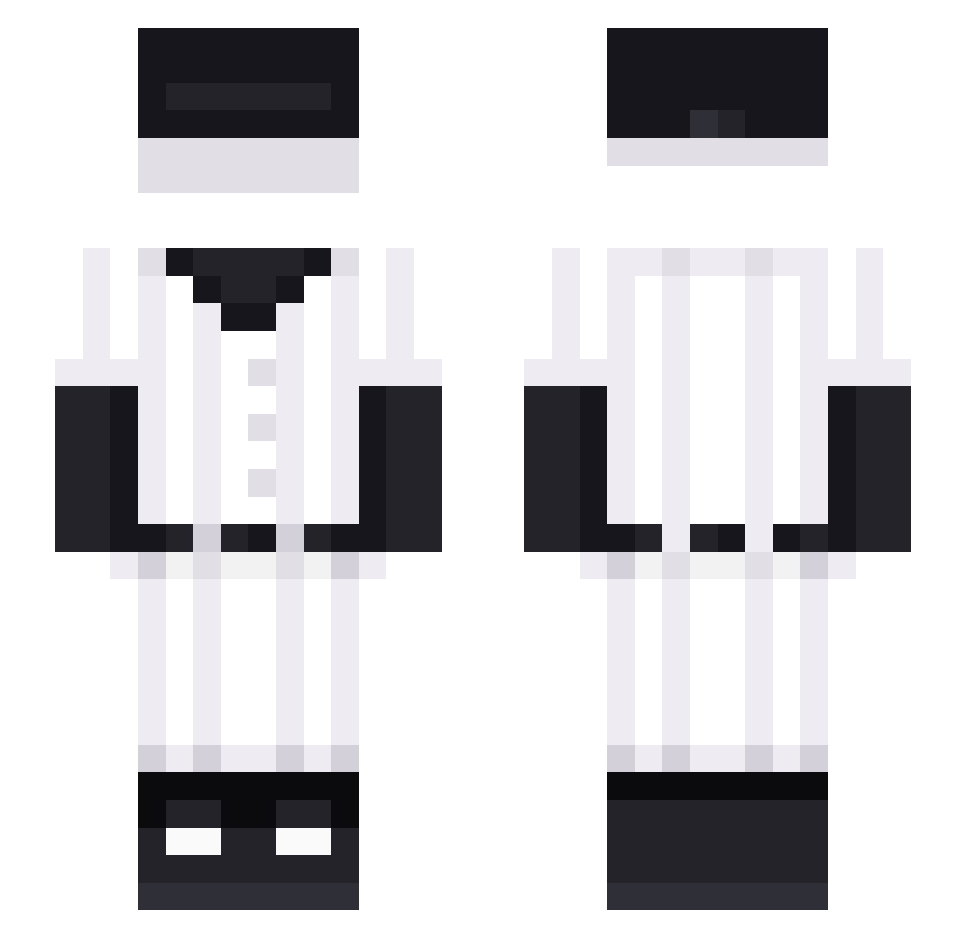 Rayted54 Minecraft skin, front and back view