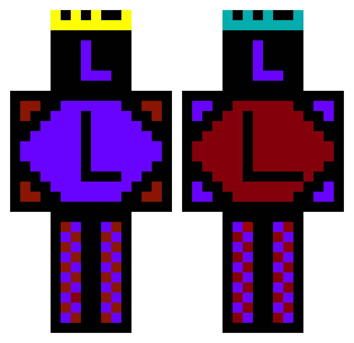 bujsie21 Minecraft skin, front and back view