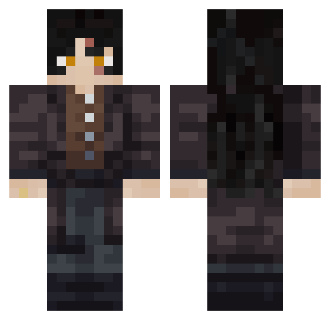 Mr_Lucenfier Minecraft skin, front and back view