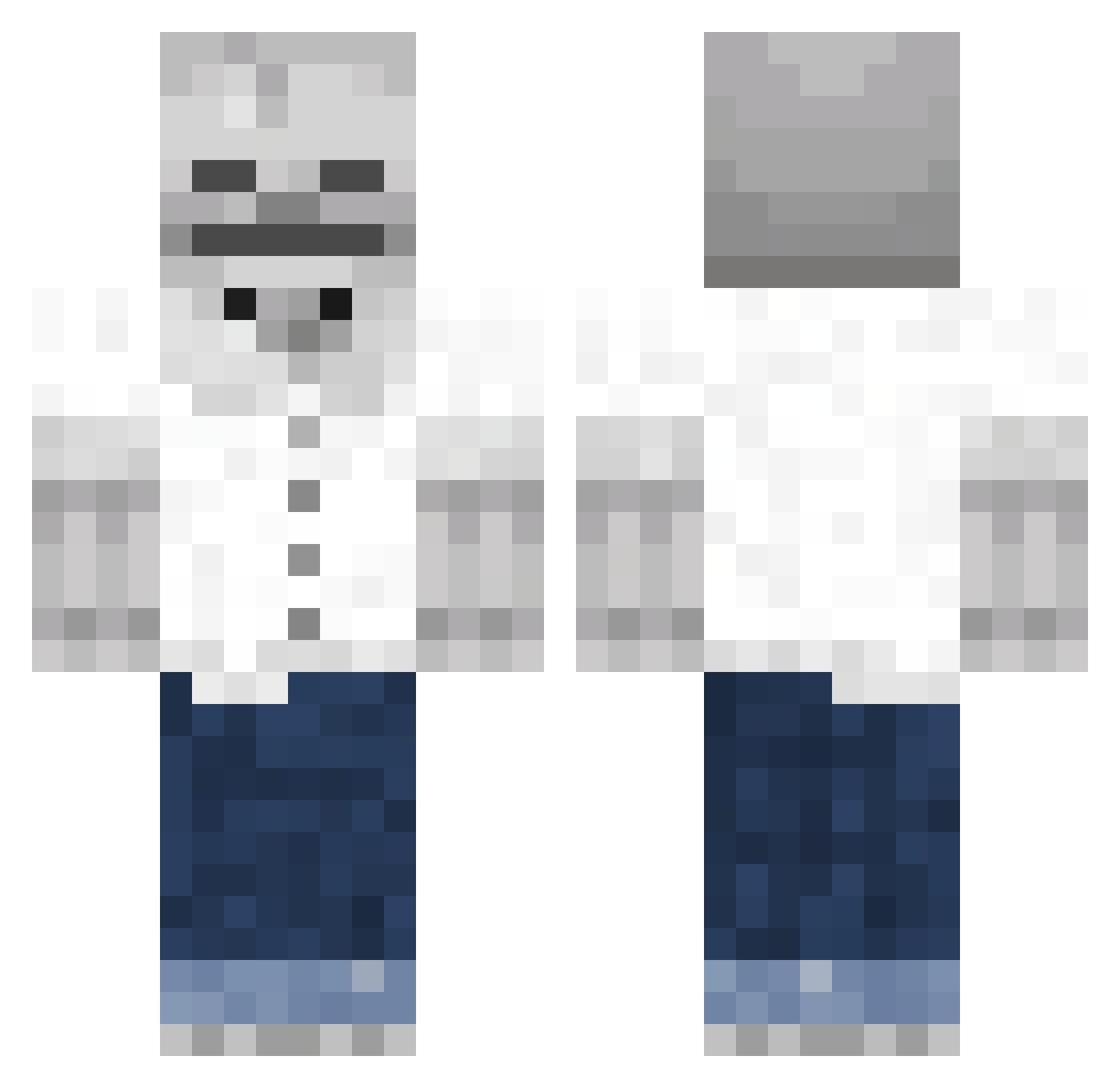 Fazy_22 Minecraft skin, front and back view