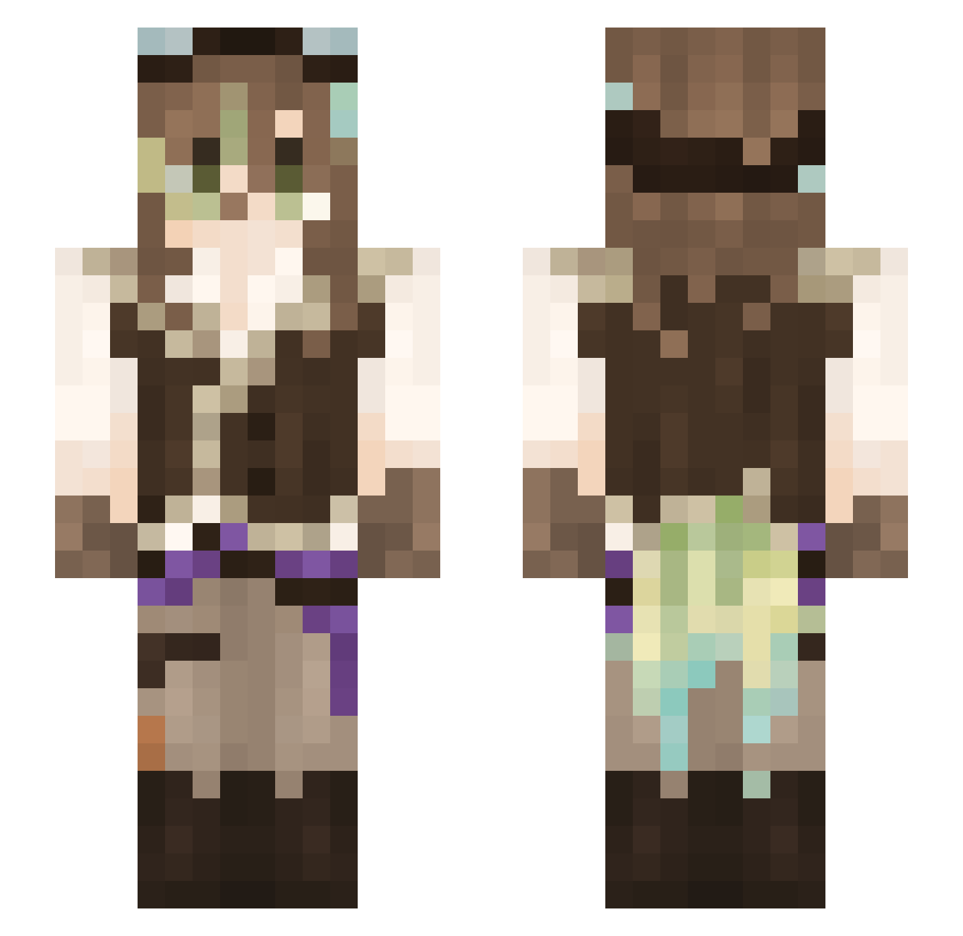 paraparfaitt Minecraft skin, front and back view