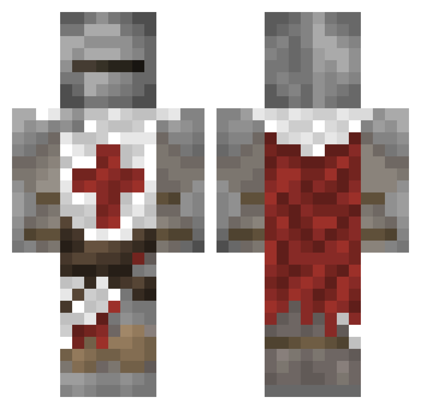 Bigmarkcat56 Minecraft skin, front and back view
