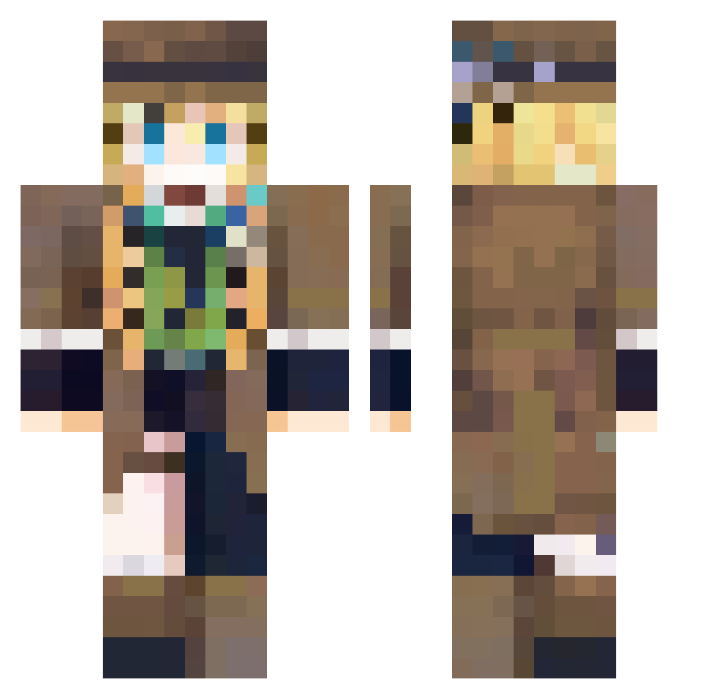 Slurs_ Minecraft skin, front and back view