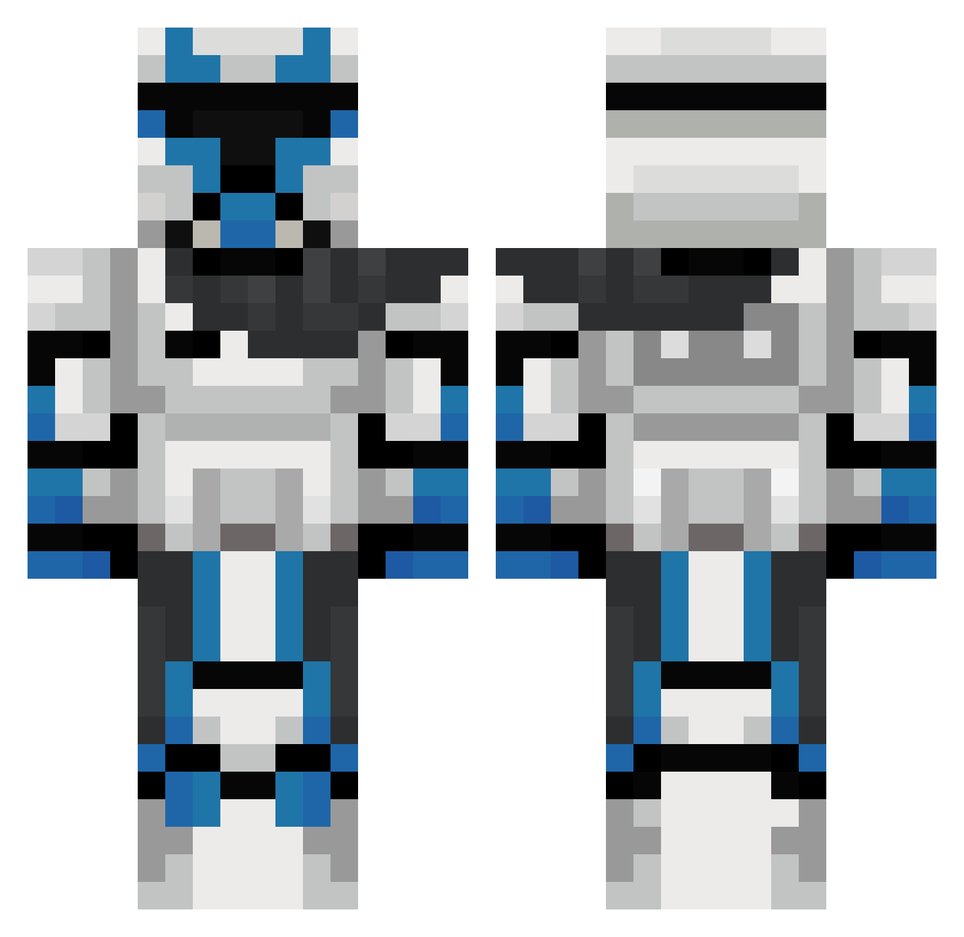 GufoNinja303 Minecraft skin, front and back view