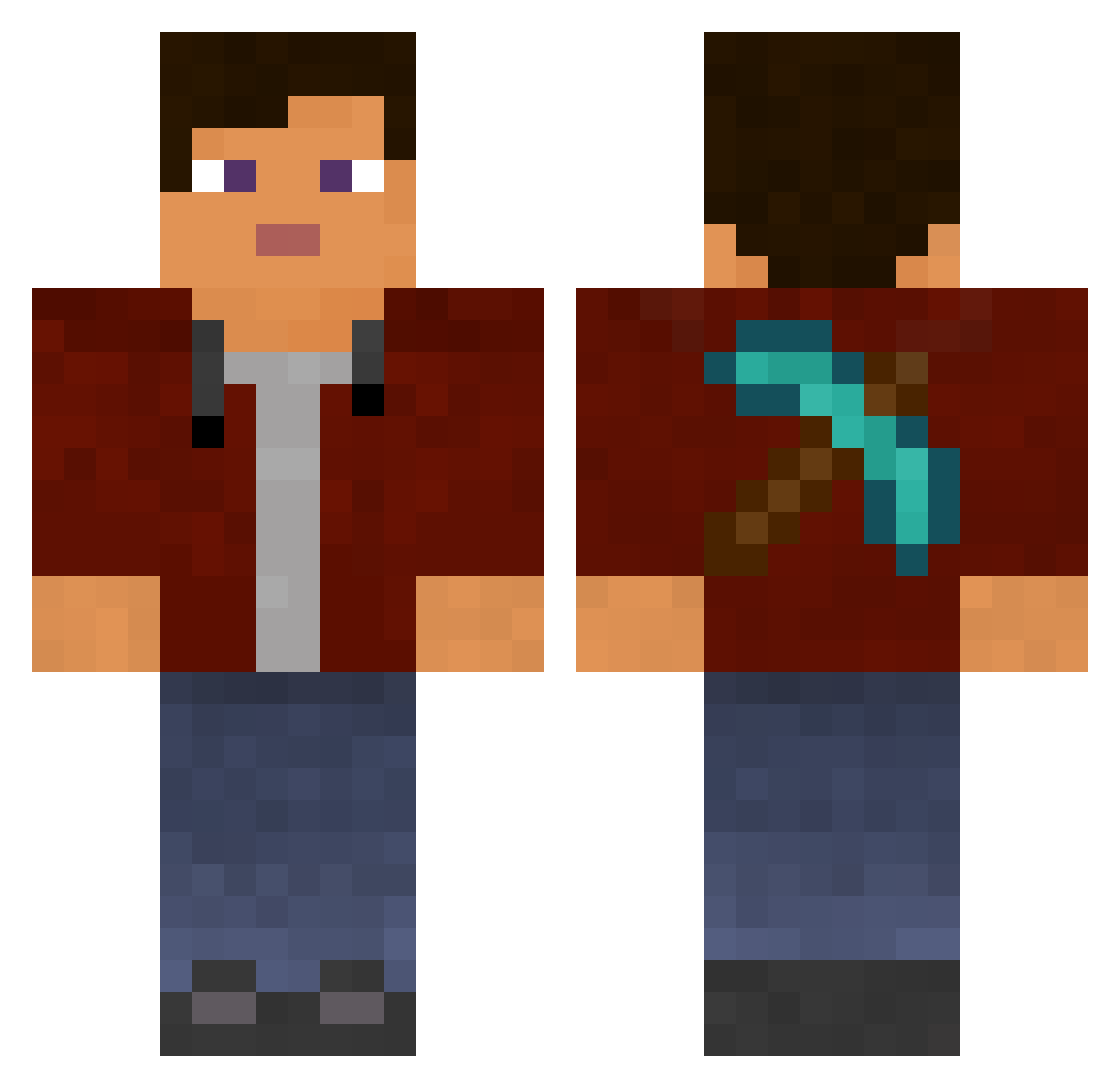 br1skthndr Minecraft skin, front and back view