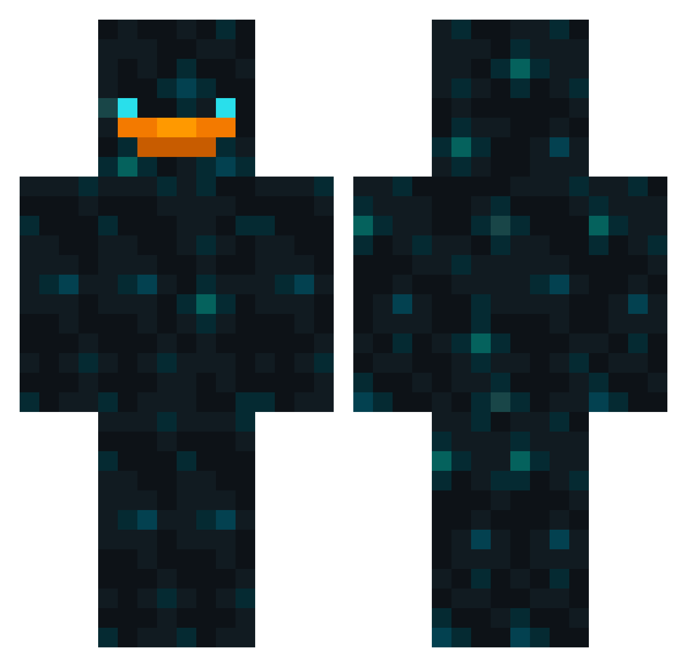 Mrlilninja Minecraft skin, front and back view