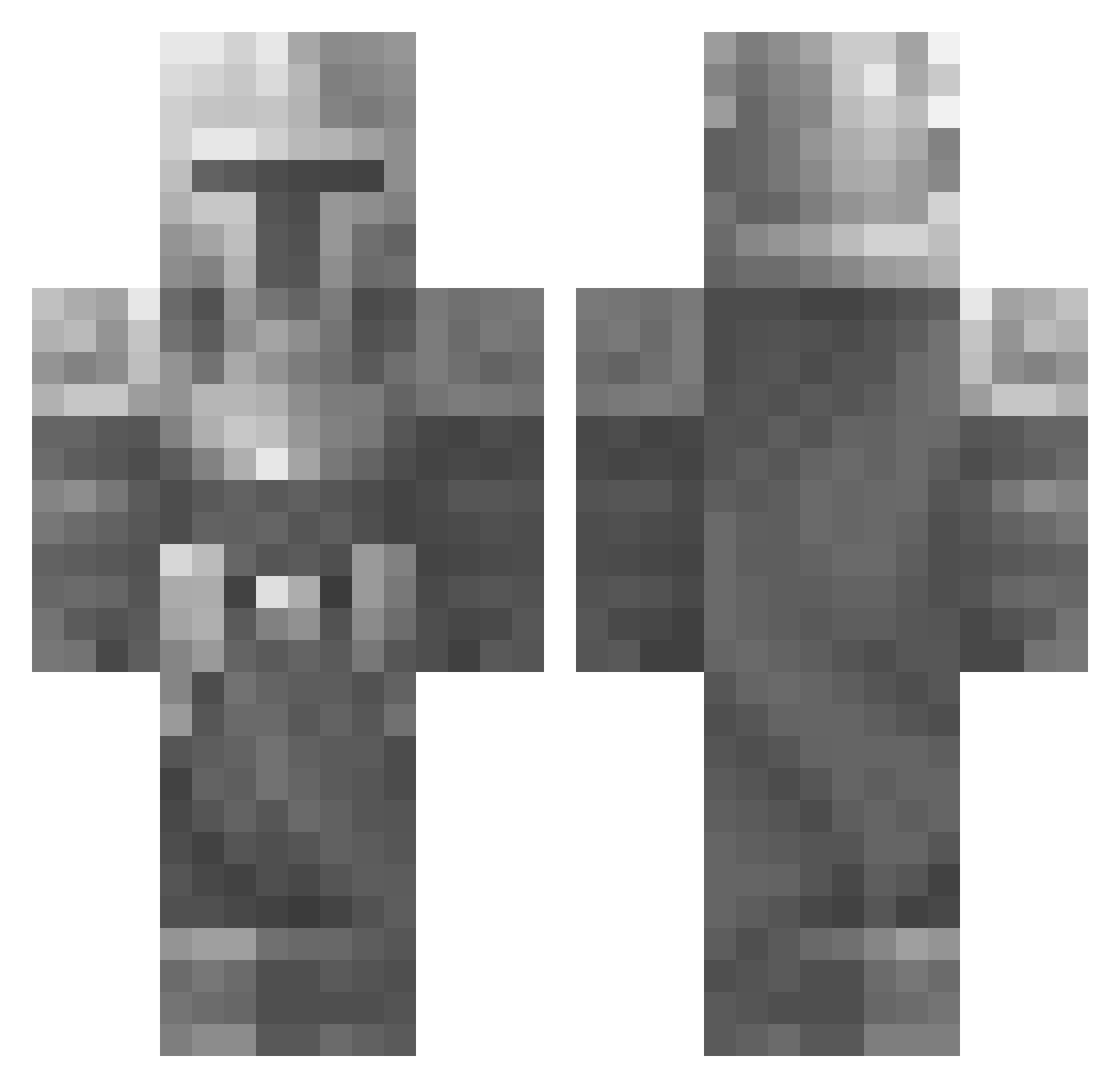 s3nq Minecraft skin, front and back view