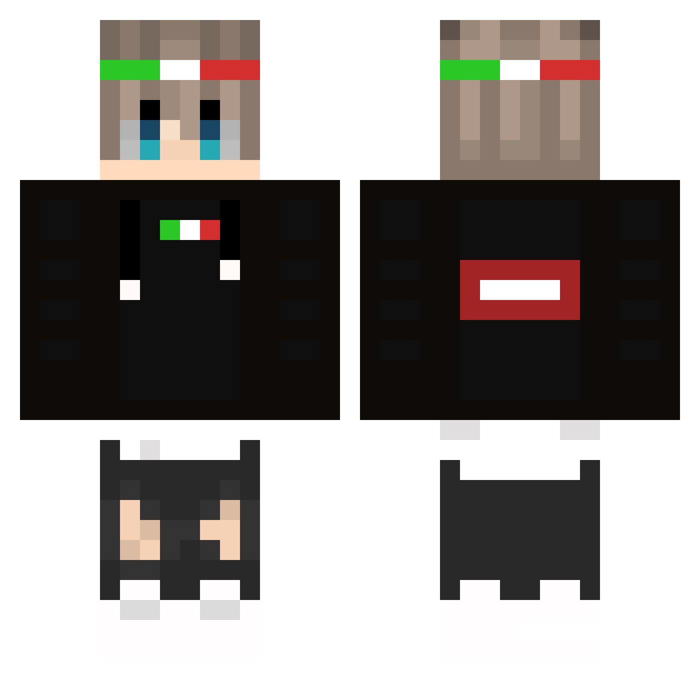 Lapis17 Minecraft skin, front and back view
