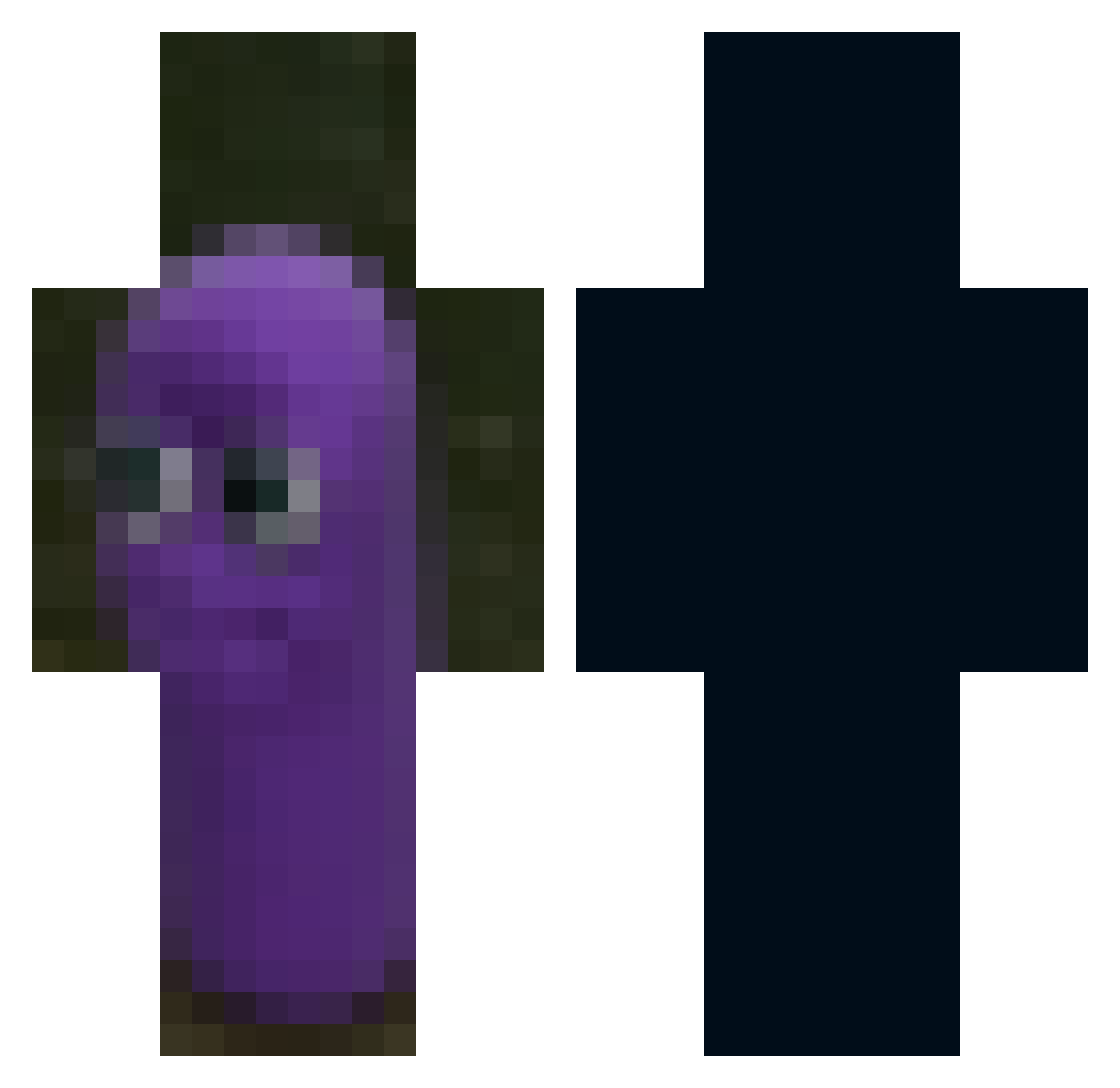 Sutby Minecraft skin, front and back view