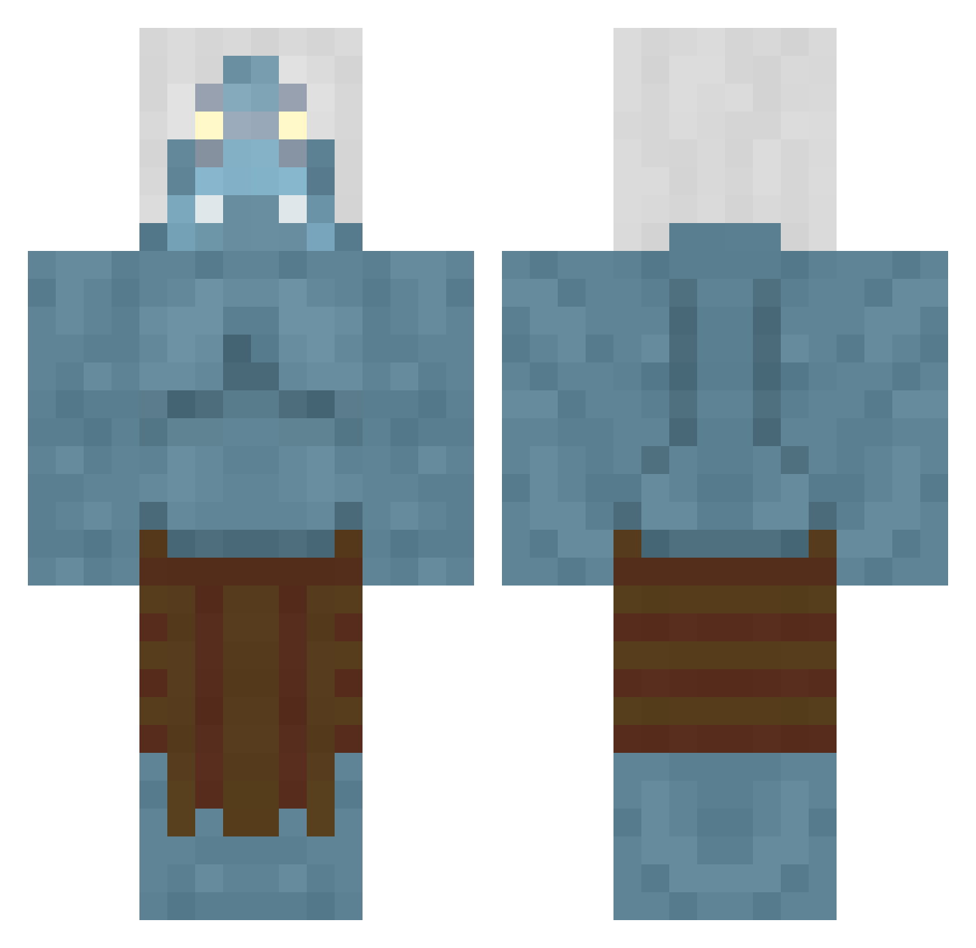 NoelleRose Minecraft skin, front and back view