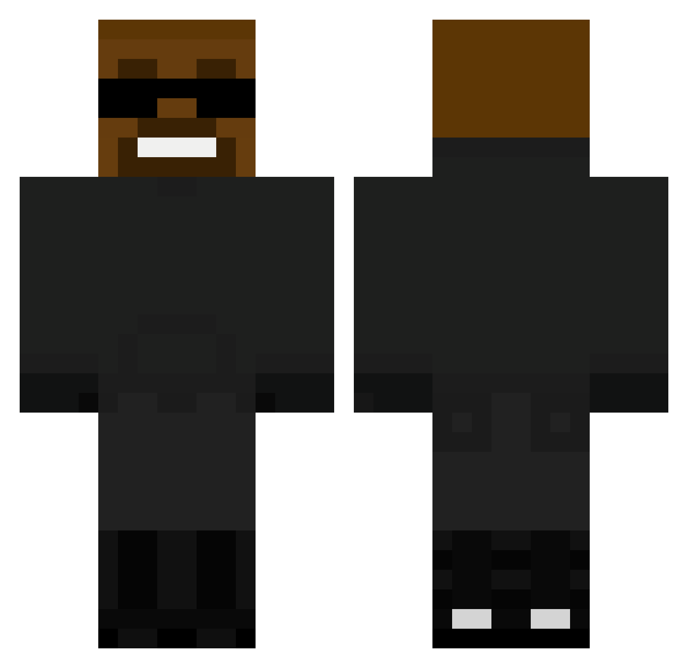 SwagOut Minecraft skin, front and back view