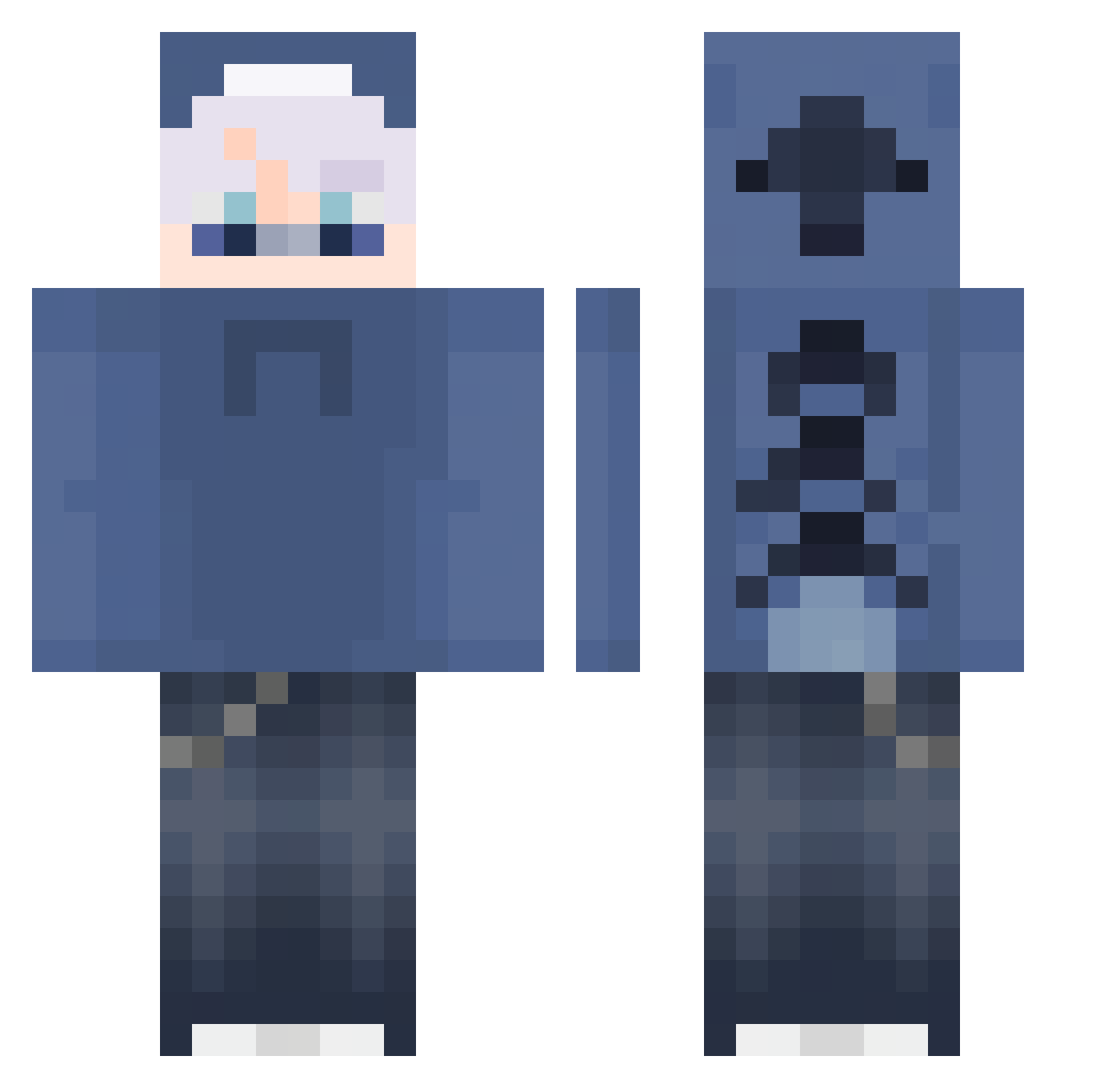 bast1gk Minecraft skin, front and back view