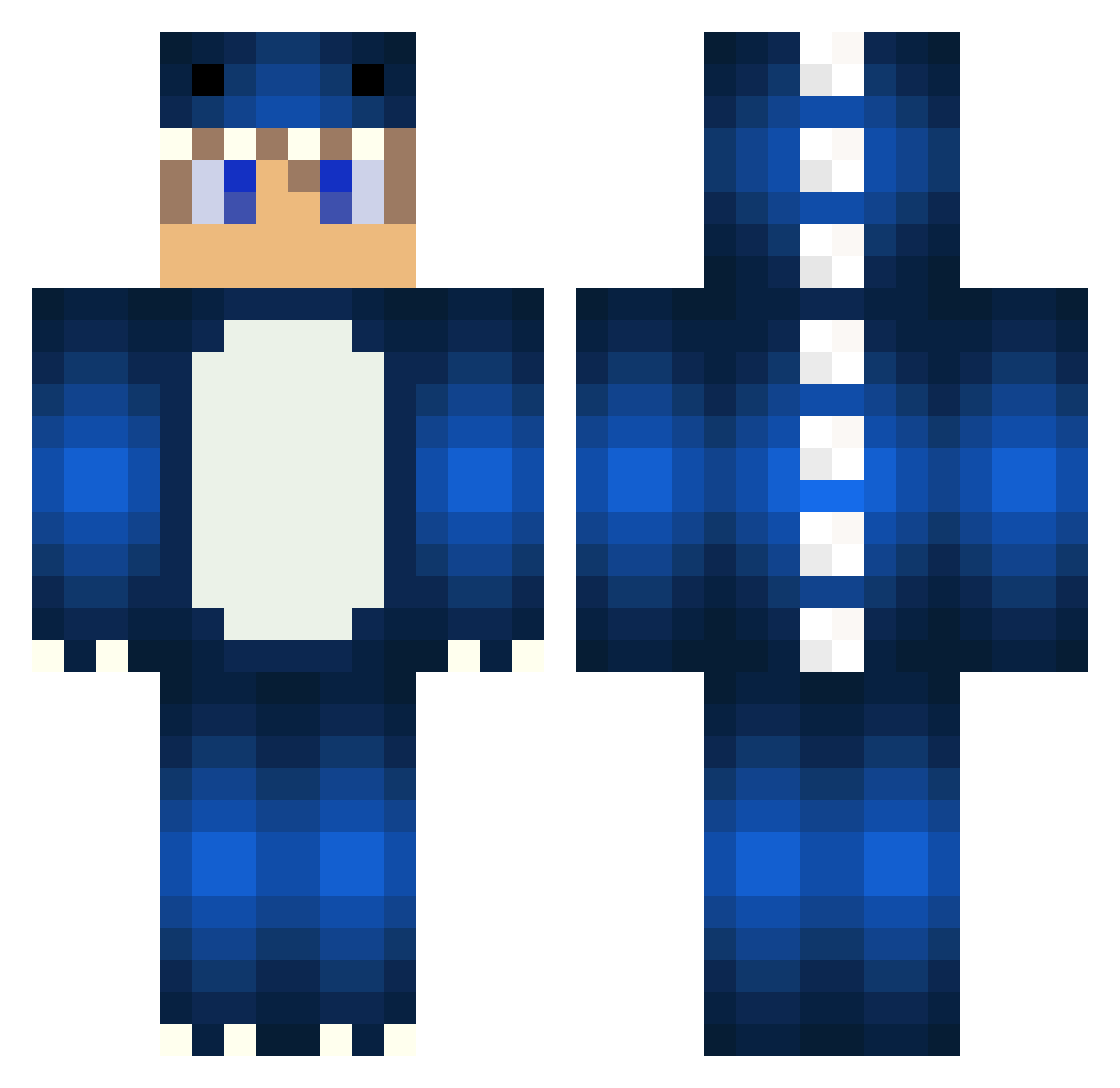 Zak_ Minecraft skin, front and back view