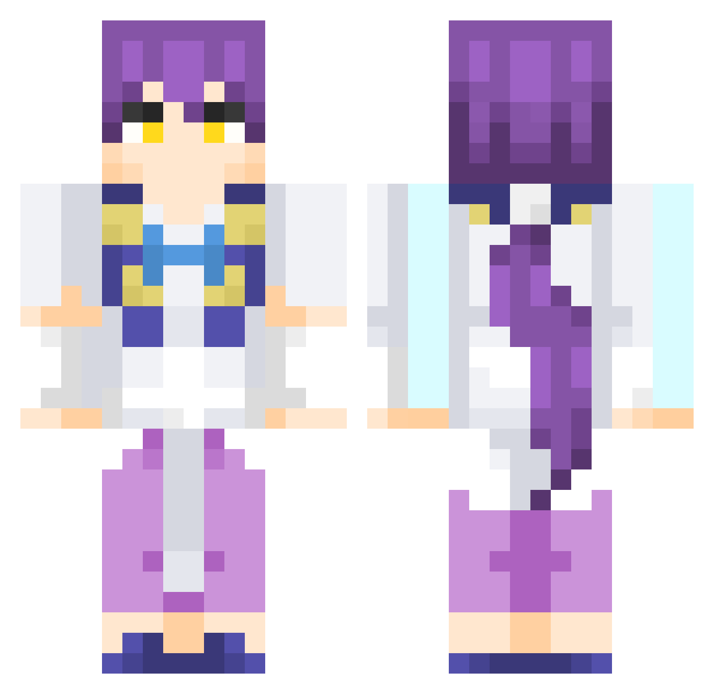 Stendzer Minecraft skin, front and back view