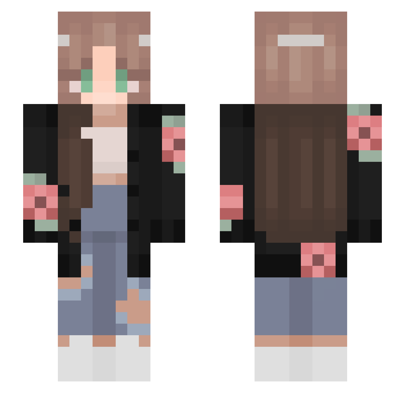 tinva01 Minecraft skin, front and back view