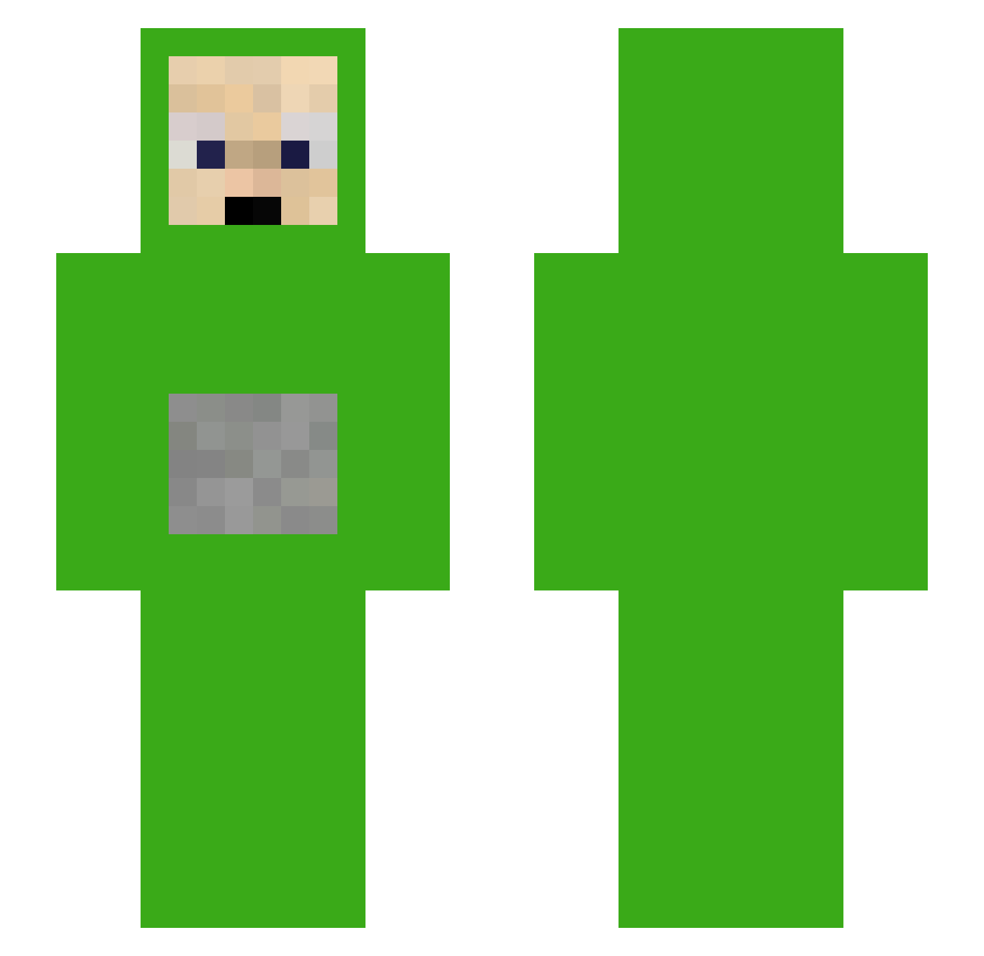 LinhwYmin0107 Minecraft skin, front and back view