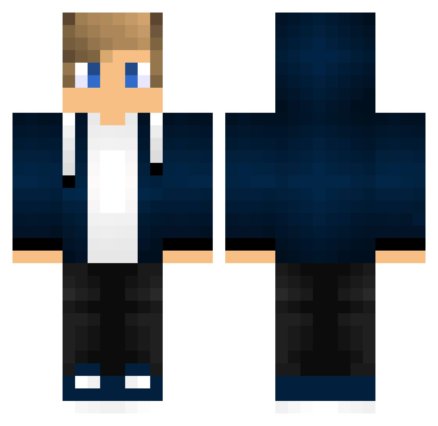 simau23 Minecraft skin, front and back view