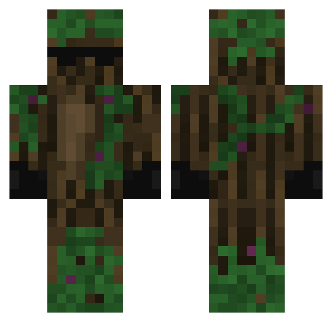 quannnnnic Minecraft skin, front and back view