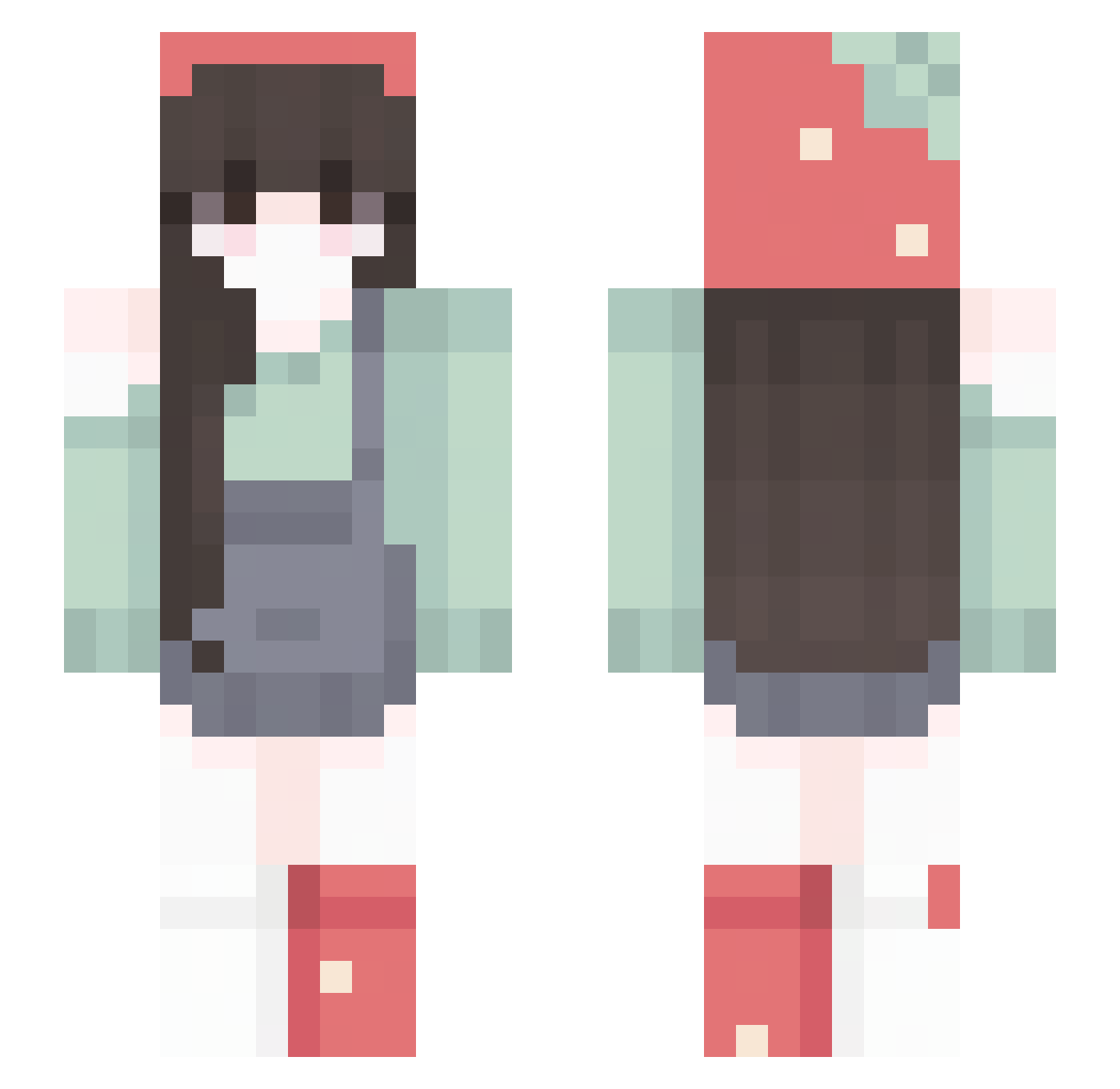 Navy_blue2 Minecraft skin, front and back view